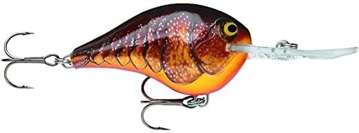 Crankbait, 2", 3/8 oz, Dark Brown Rapala DT06DCW Dives-To 06