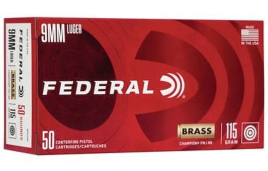 FED 9MM 115GR FMJ 50RD/BOX