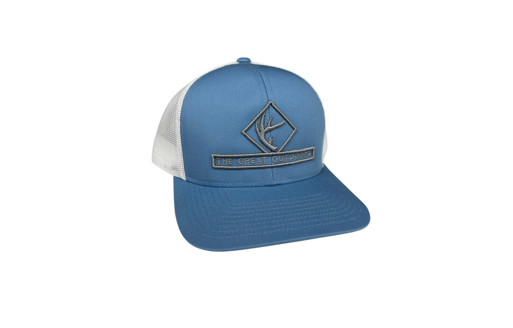 Carolina Blue / White Antler Embroidered